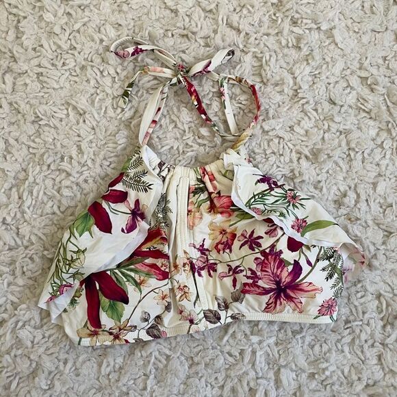 Carmen Mark Valvo High Neck Floral Bikini Top - Picture 3 of 5